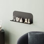 Hanah Home Estantería de Pared Metálica Negra